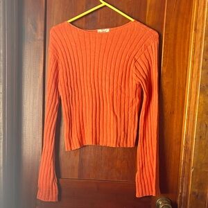 Hippie Rose Orange Long Sleeve Top
